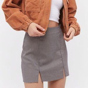 urban outfitters gingham mini skirt